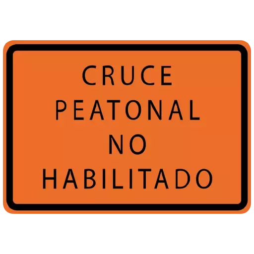 cruce peatonal cerrado