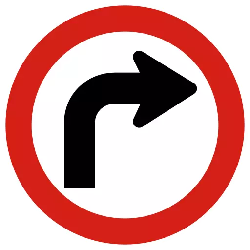 giro obligatorio a la derecha