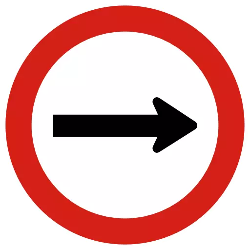Sentido de circulação da via ou pista