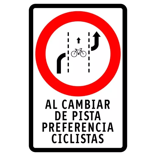 preferencia ciclistas al cambiar pistas
