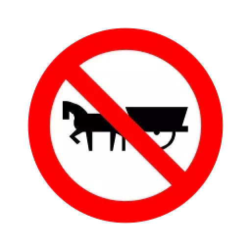 prohibida circulación de vehículos de tracción animal
