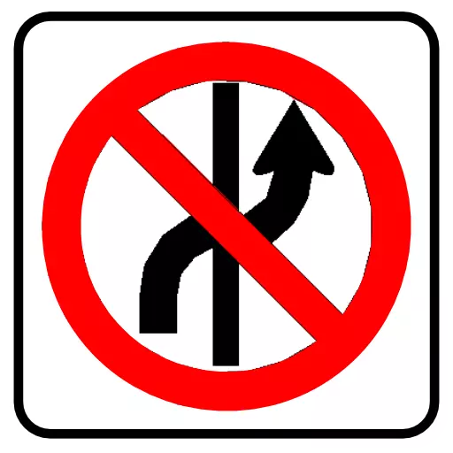 no cambio de carril (derecha)